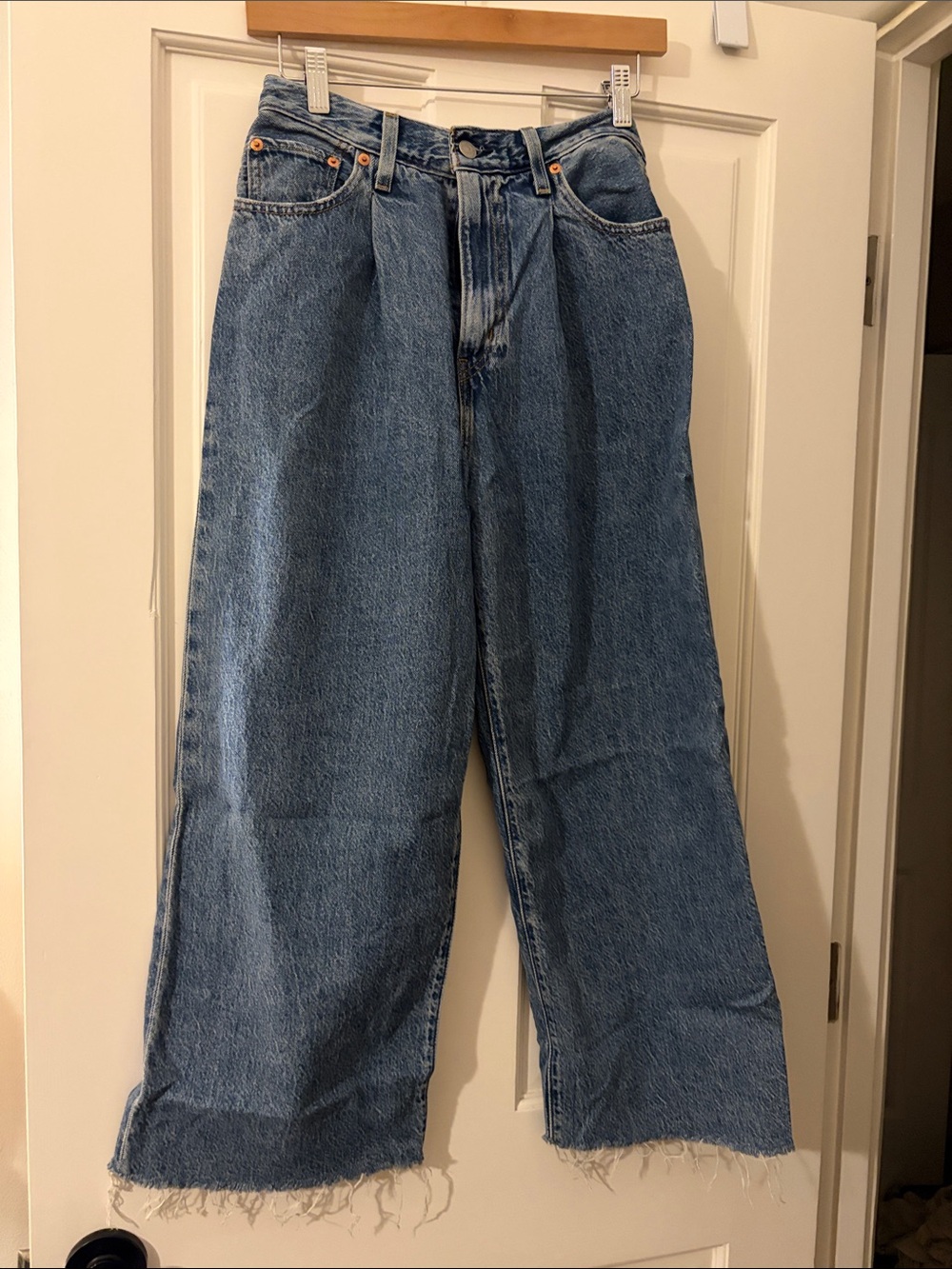 Size 27 ribcage pleated Levi’s